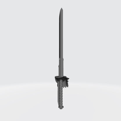 Custom resin Sanguis Warrior Order Glaive Encarmine Power Sword for the right hand compatible with McFarlane Toys 7-inch armored action figures.
