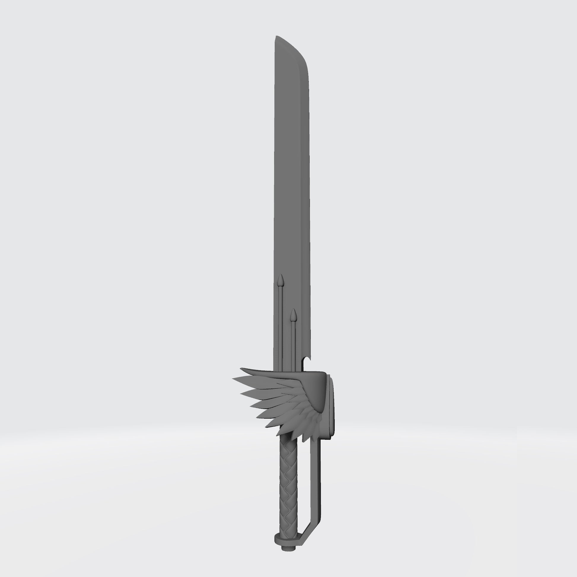 Custom resin Sanguis Warrior Order Glaive Encarmine Power Sword for the right hand compatible with McFarlane Toys 7-inch armored action figures.