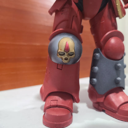 Sanguis Warrior Order Knee Pad Armor custom resin accessory compatible with McFarlane Toys 7-inch armored action figures.