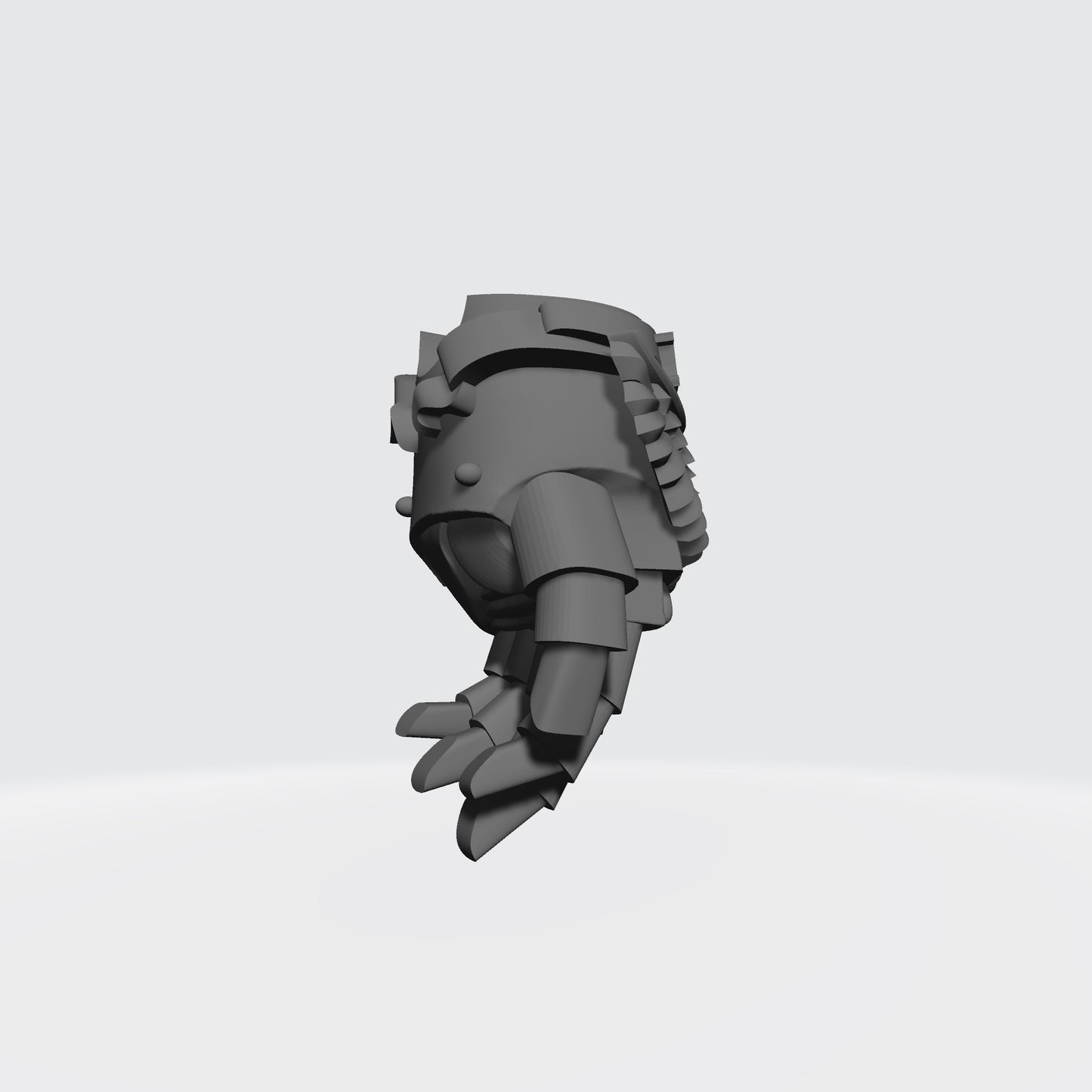 Sanguis Warrior Order Power Fist Left Hand resin upgrade for McFarlane Toys 7-inch armored action figures by Fantasy World Games.