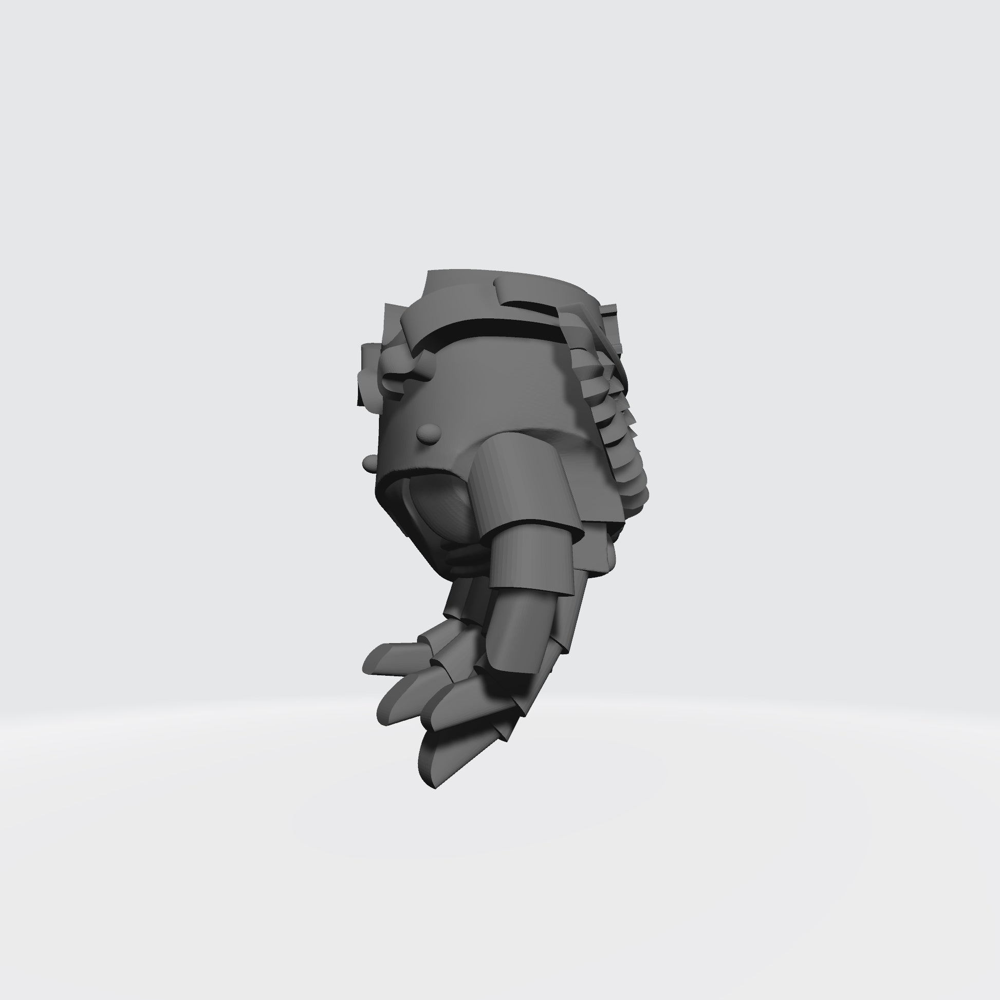 Sanguis Warrior Order Power Fist Left Hand resin upgrade for McFarlane Toys 7-inch armored action figures by Fantasy World Games.