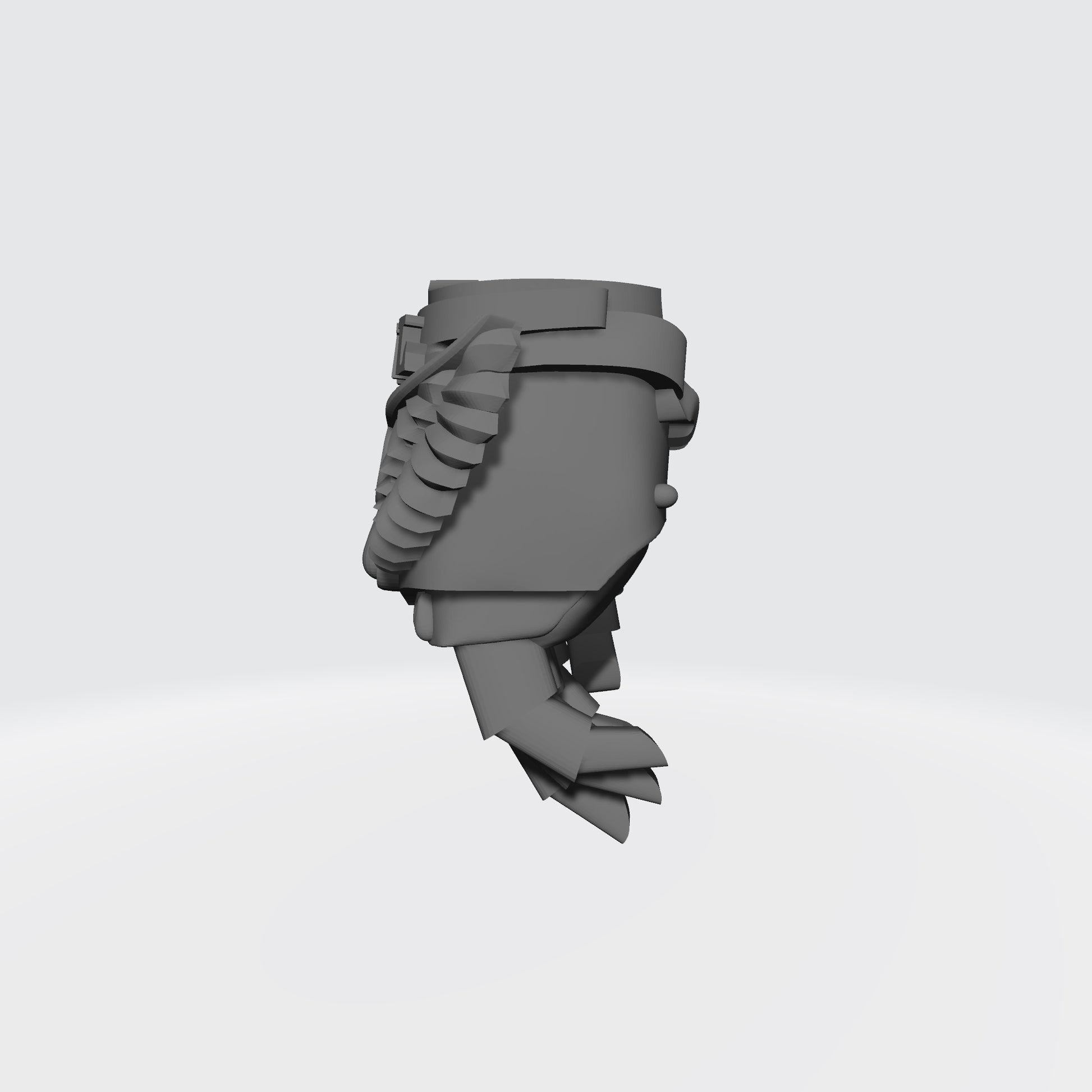 Sanguis Warrior Order Power Fist Left Hand resin upgrade for McFarlane Toys 7-inch armored action figures by Fantasy World Games.