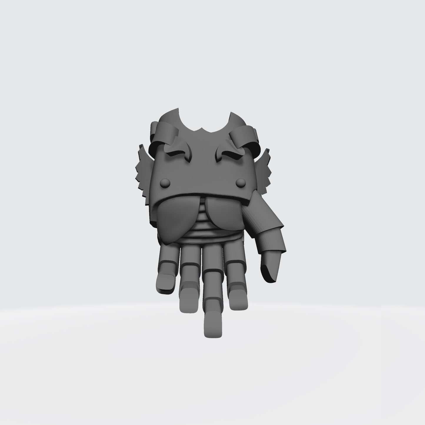 Sanguis Warrior Order Power Fist Left Hand resin upgrade for McFarlane Toys 7-inch armored action figures by Fantasy World Games.