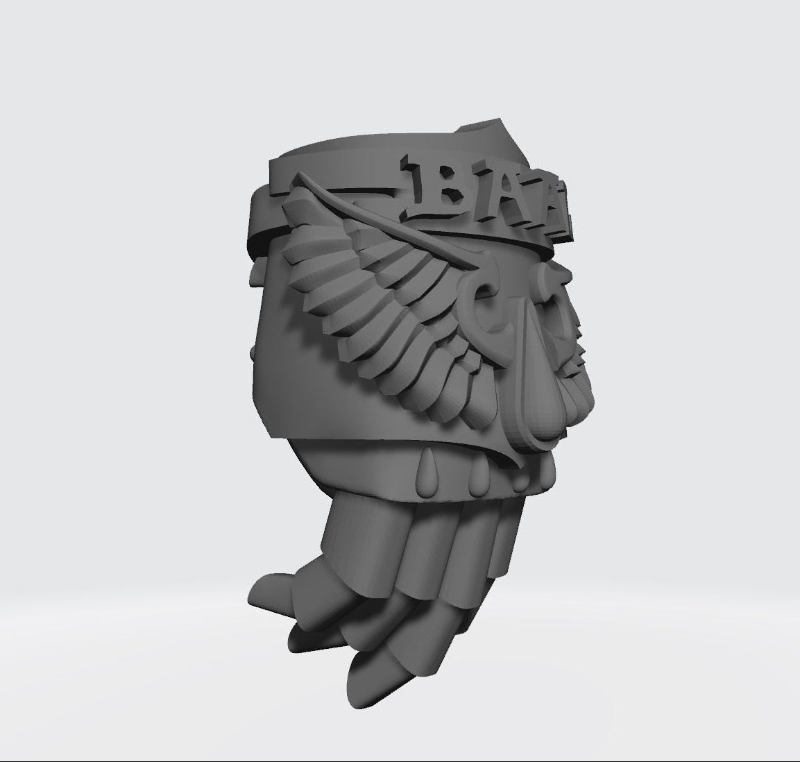Sanguis Warrior Order Power Fist Right Hand resin upgrade for McFarlane Toys 7-inch armored action figures by Fantasy World Games.
