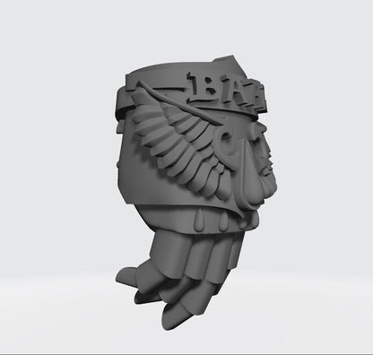 Sanguis Warrior Order Power Fist Right Hand resin upgrade for McFarlane Toys 7-inch armored action figures by Fantasy World Games.