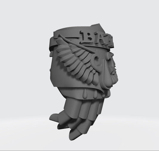 Sanguis Warrior Order Power Fist Right Hand resin upgrade for McFarlane Toys 7-inch armored action figures by Fantasy World Games.