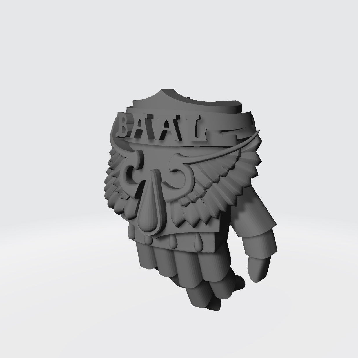 Sanguis Warrior Order Power Fist Right Hand resin upgrade for McFarlane Toys 7-inch armored action figures by Fantasy World Games.