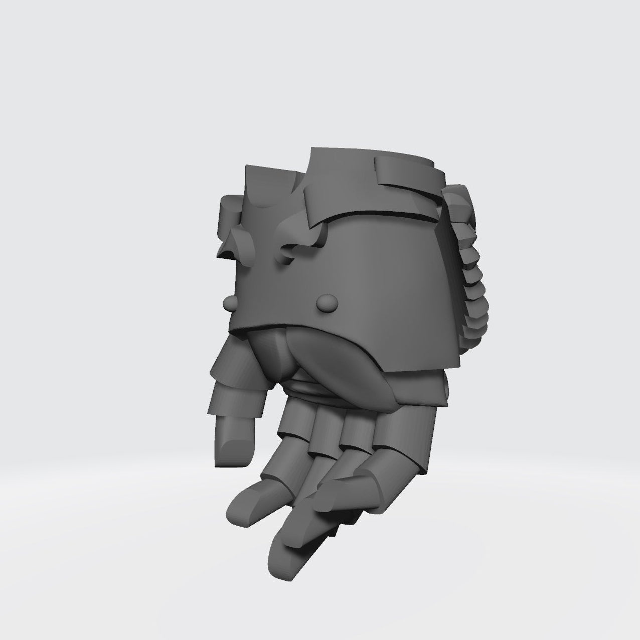 Sanguis Warrior Order Power Fist Right Hand resin upgrade for McFarlane Toys 7-inch armored action figures by Fantasy World Games.