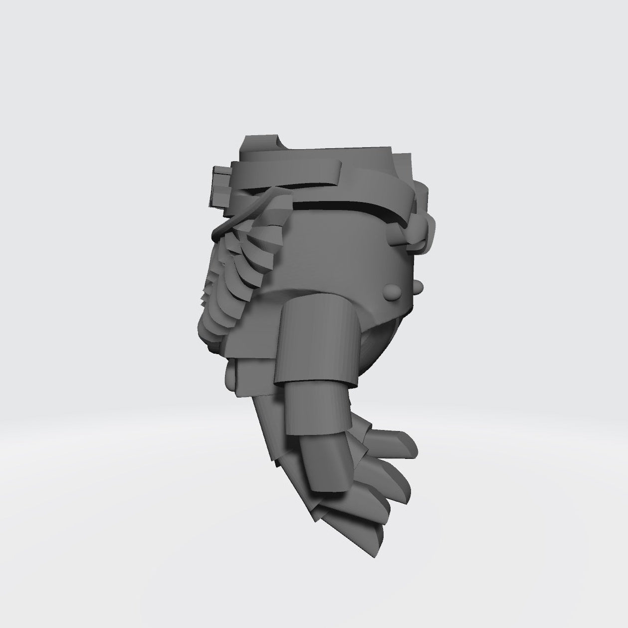 Sanguis Warrior Order Power Fist Right Hand resin upgrade for McFarlane Toys 7-inch armored action figures by Fantasy World Games.