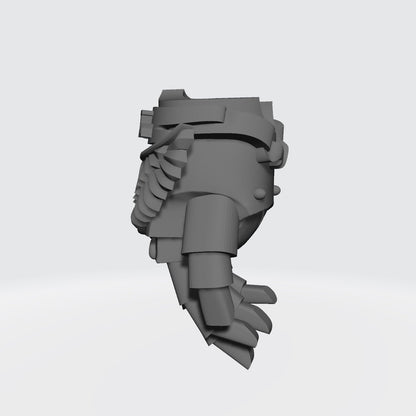 Sanguis Warrior Order Power Fist Right Hand resin upgrade for McFarlane Toys 7-inch armored action figures by Fantasy World Games.