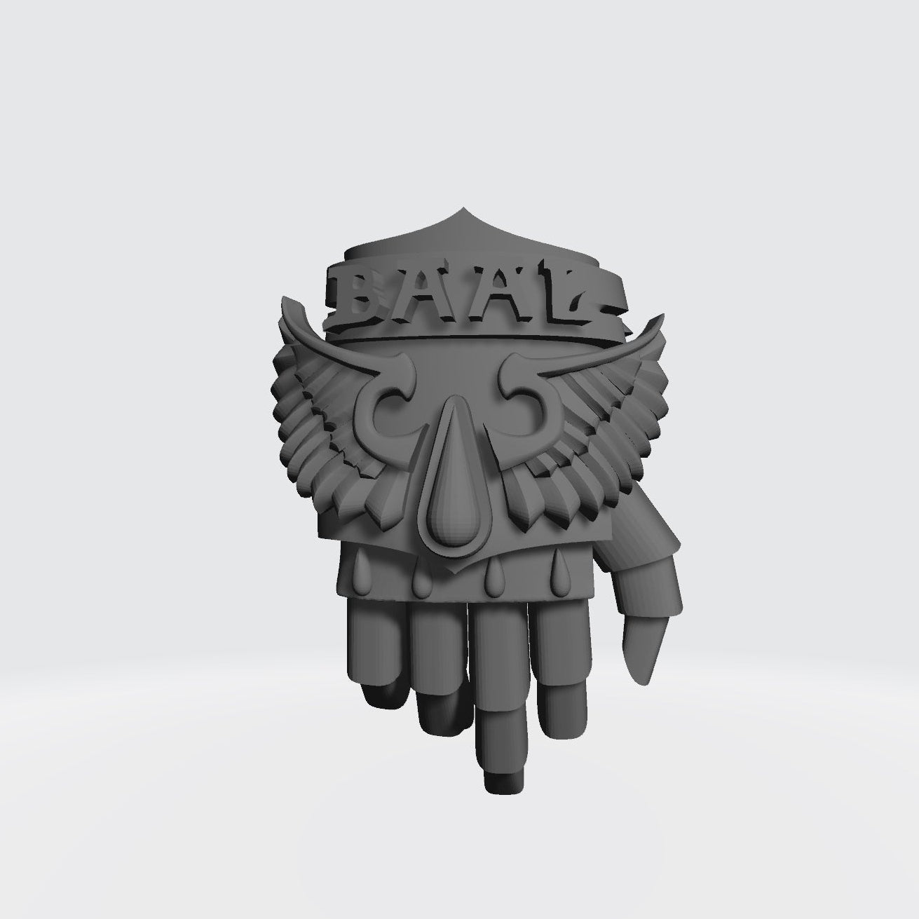 Sanguis Warrior Order Power Fist Right Hand resin upgrade for McFarlane Toys 7-inch armored action figures by Fantasy World Games.