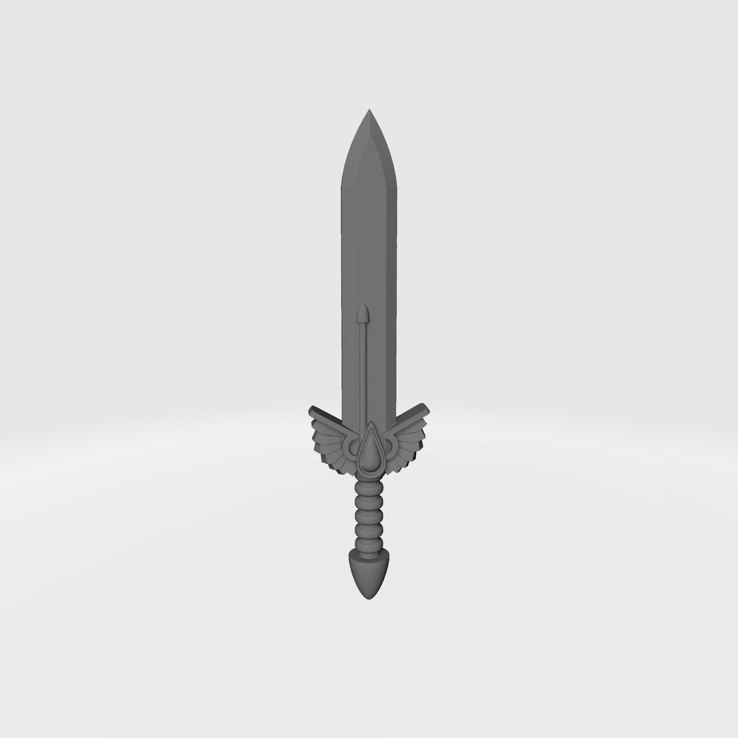 Custom resin Sanguis Warrior Order Power Gladius with Winged Blood Drop compatible with McFarlane Toys 7-inch armored action figures.
