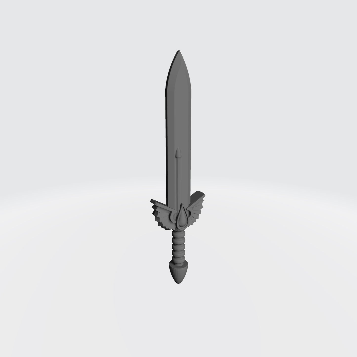 Custom resin Sanguis Warrior Order Power Gladius with Winged Blood Drop compatible with McFarlane Toys 7-inch armored action figures.