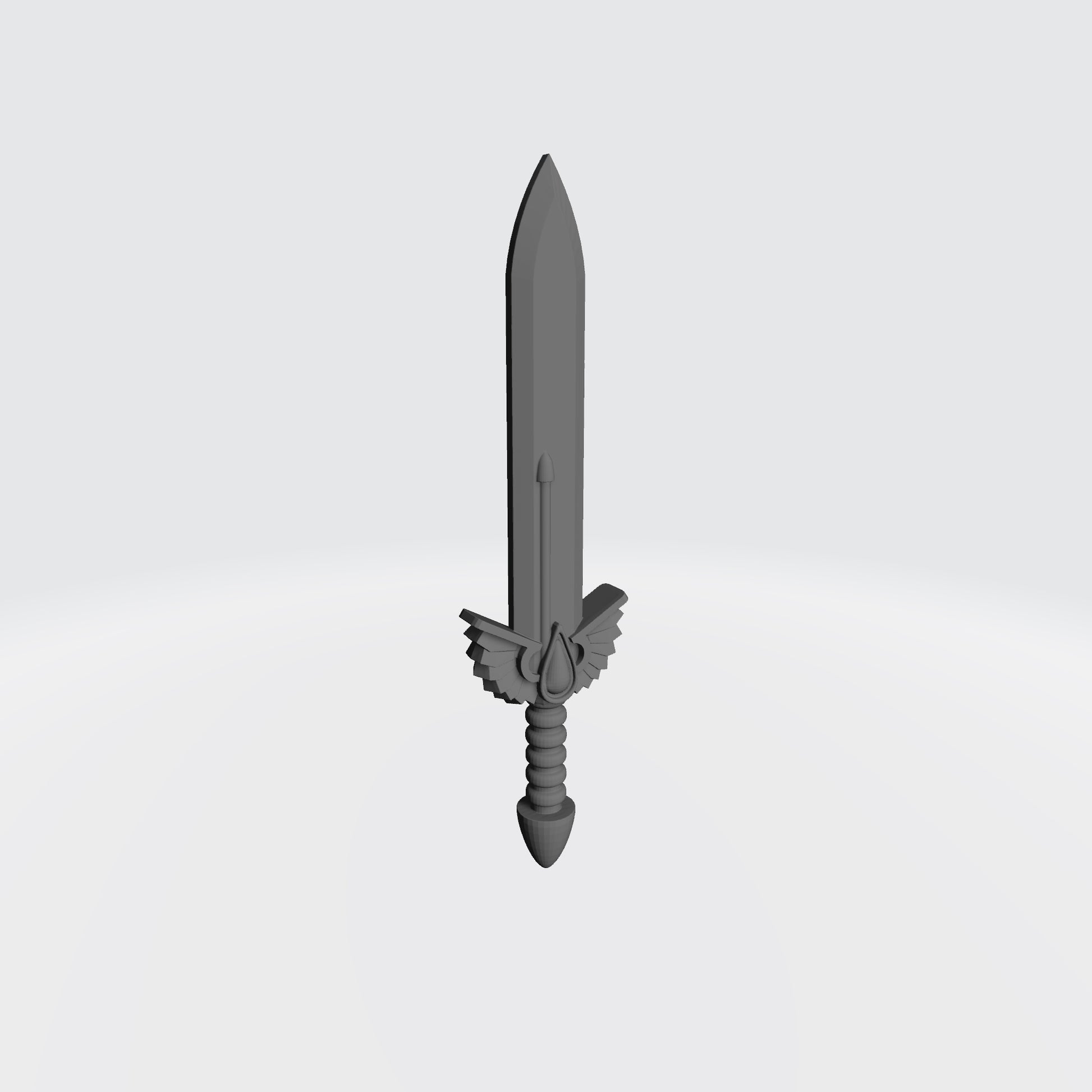 Custom resin Sanguis Warrior Order Power Gladius with Winged Blood Drop compatible with McFarlane Toys 7-inch armored action figures.