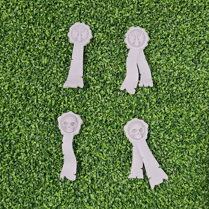 Sanguis Warrior Order Purity Seals and Prayer Parchments resin accessory set for McFarlane Toys 7-inch armored action figures by Fantasy World Games.