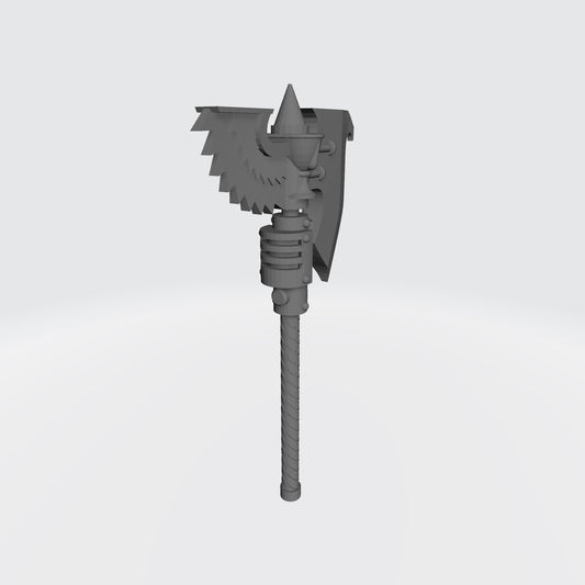Sanguis Warrior Order Type S Energy Axe custom resin close combat weapon compatible with McFarlane Toys 7-inch armored action figures