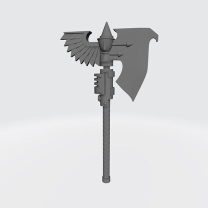 Sanguis Warrior Order Type S Energy Axe custom resin close combat weapon compatible with McFarlane Toys 7-inch armored action figures