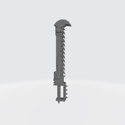 Scavenger Warrior Ravager Roto Sword custom resin chain blade weapon compatible with McFarlane Toys 7-inch armored action figures