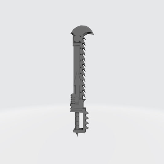 Scavenger Warrior Ravager Roto Sword custom resin chain blade weapon compatible with McFarlane Toys 7-inch armored action figures