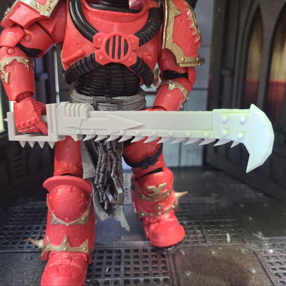 Scavenger Warrior Ravager Roto Sword custom resin chain blade weapon compatible with McFarlane Toys 7-inch armored action figures