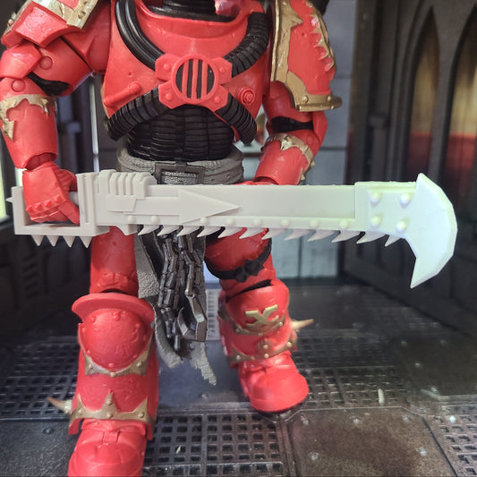 Scavenger Warrior Ravager Roto Sword custom resin chain blade weapon compatible with McFarlane Toys 7-inch armored action figures