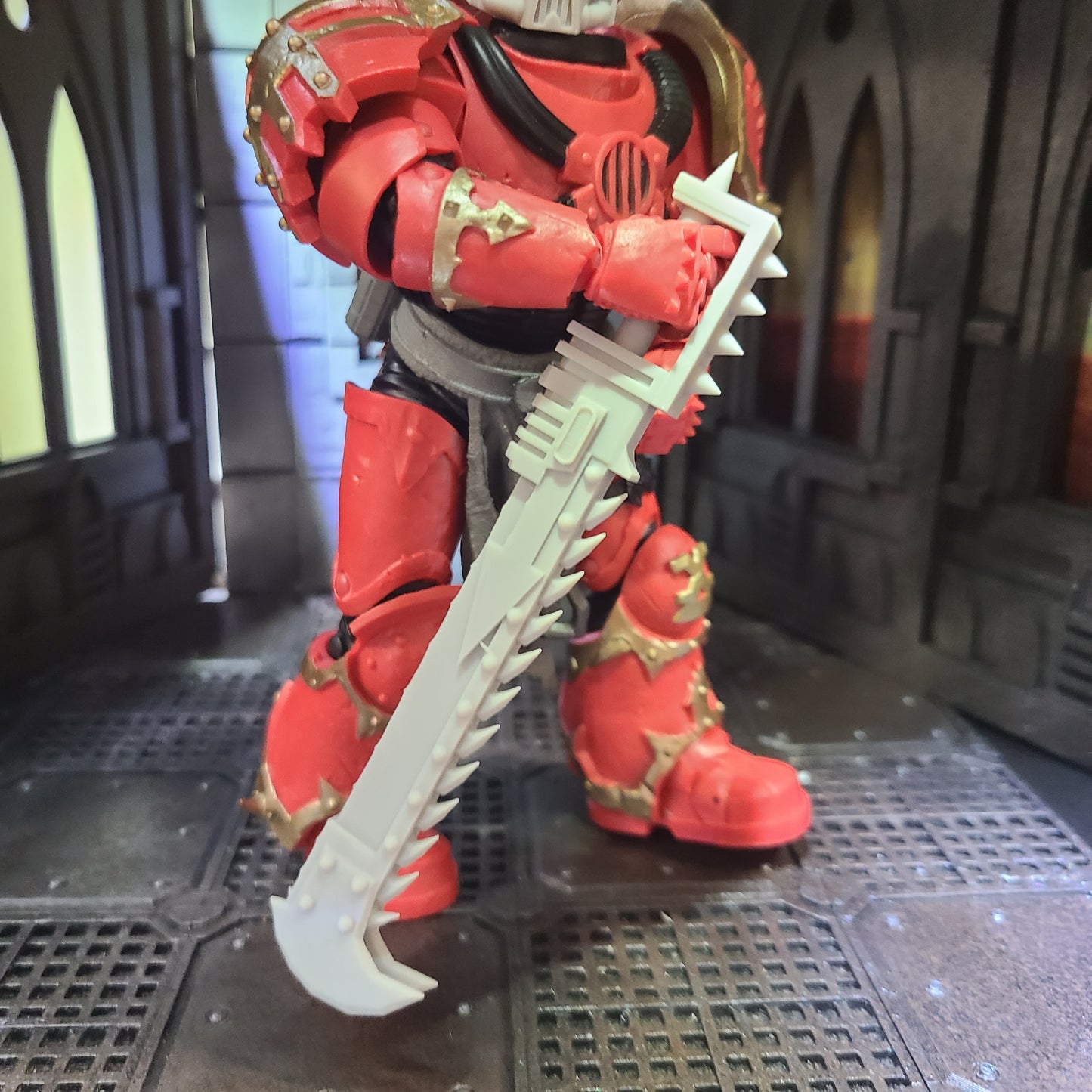 Scavenger Warrior Ravager Roto Sword custom resin chain blade weapon compatible with McFarlane Toys 7-inch armored action figures