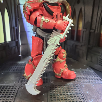 Scavenger Warrior Ravager Roto Sword custom resin chain blade weapon compatible with McFarlane Toys 7-inch armored action figures