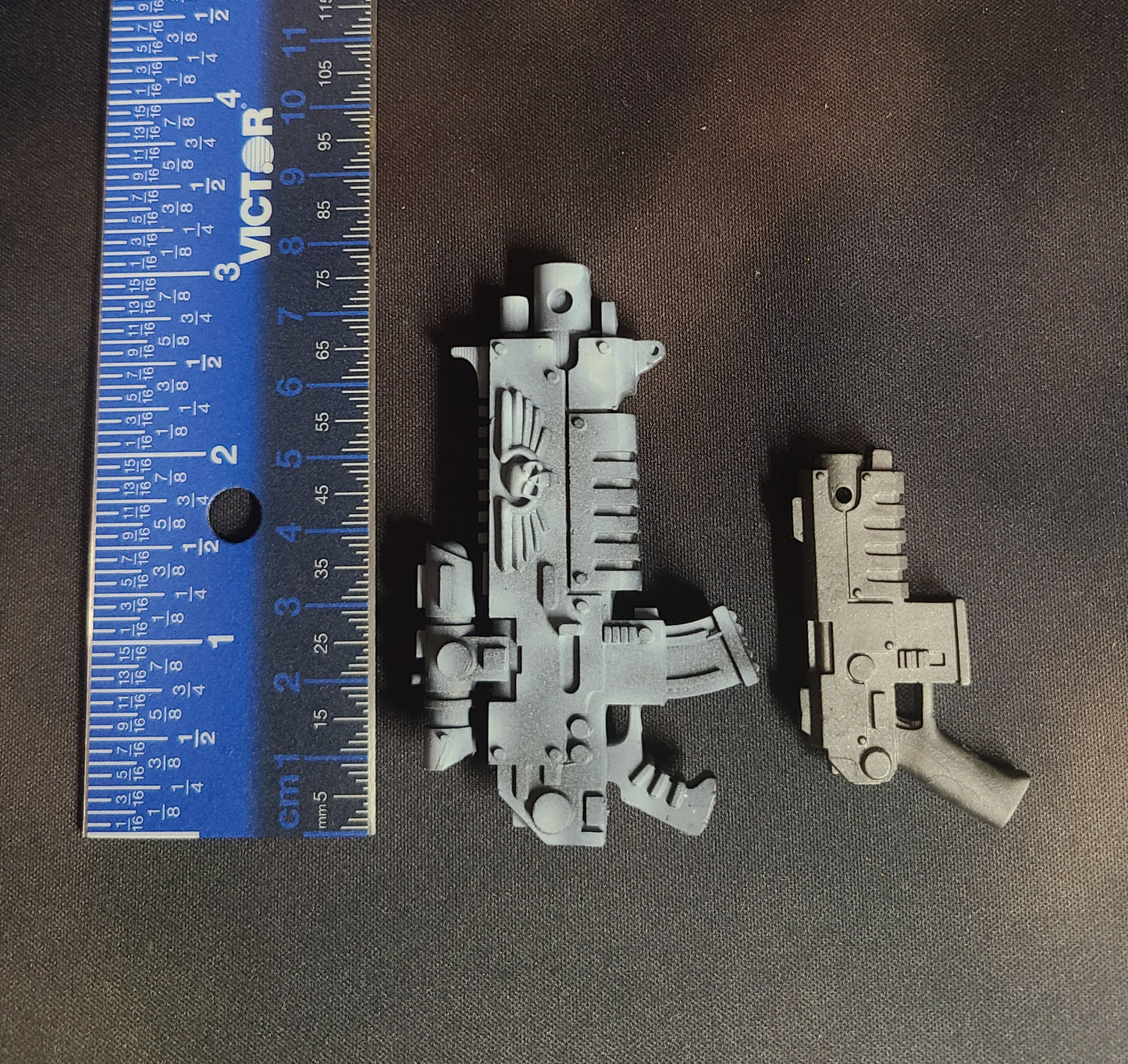 Scoped Battle Gun custom resin weapon with tactical scope compatible with McFarlane Toys 7-inch armored action figures