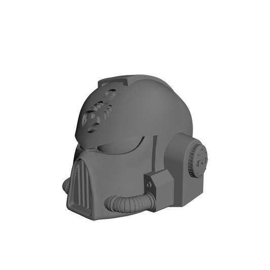 Scorpio Warrior Order Type 7 V2E Helmet with engraved detailing compatible with McFarlane Toys 1:12 scale armored action figures