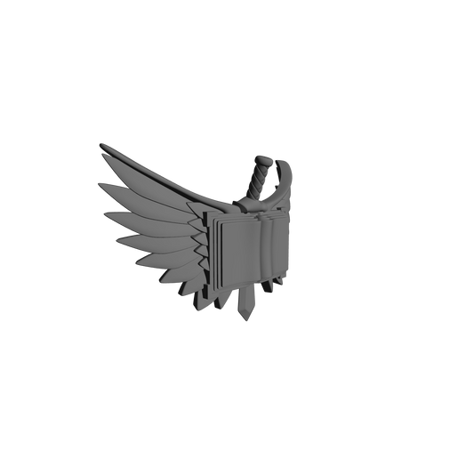 Custom resin Shadow Inquisitors Warrior Order Chest Decal with Wings compatible with McFarlane Toys 7-inch armored action figures.