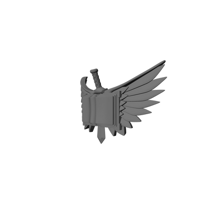 Custom resin Shadow Inquisitors Warrior Order Chest Decal with Wings compatible with McFarlane Toys 7-inch armored action figures.