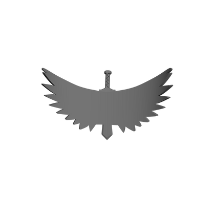 Custom resin Shadow Inquisitors Warrior Order Chest Decal with Wings compatible with McFarlane Toys 7-inch armored action figures.