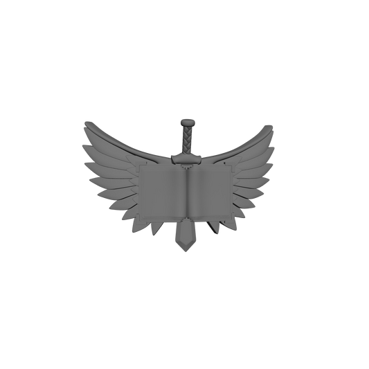 Custom resin Shadow Inquisitors Warrior Order Chest Decal with Wings compatible with McFarlane Toys 7-inch armored action figures.