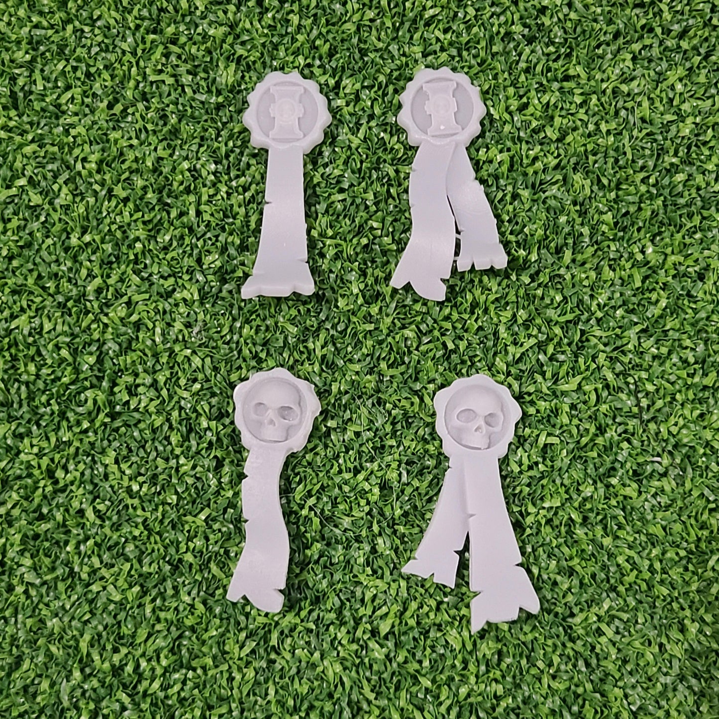 Shadow Inquisitors Warrior Order Purity Seals and Prayer Parchments resin accessory set for McFarlane Toys 7-inch armored action figures by Fantasy World Games.