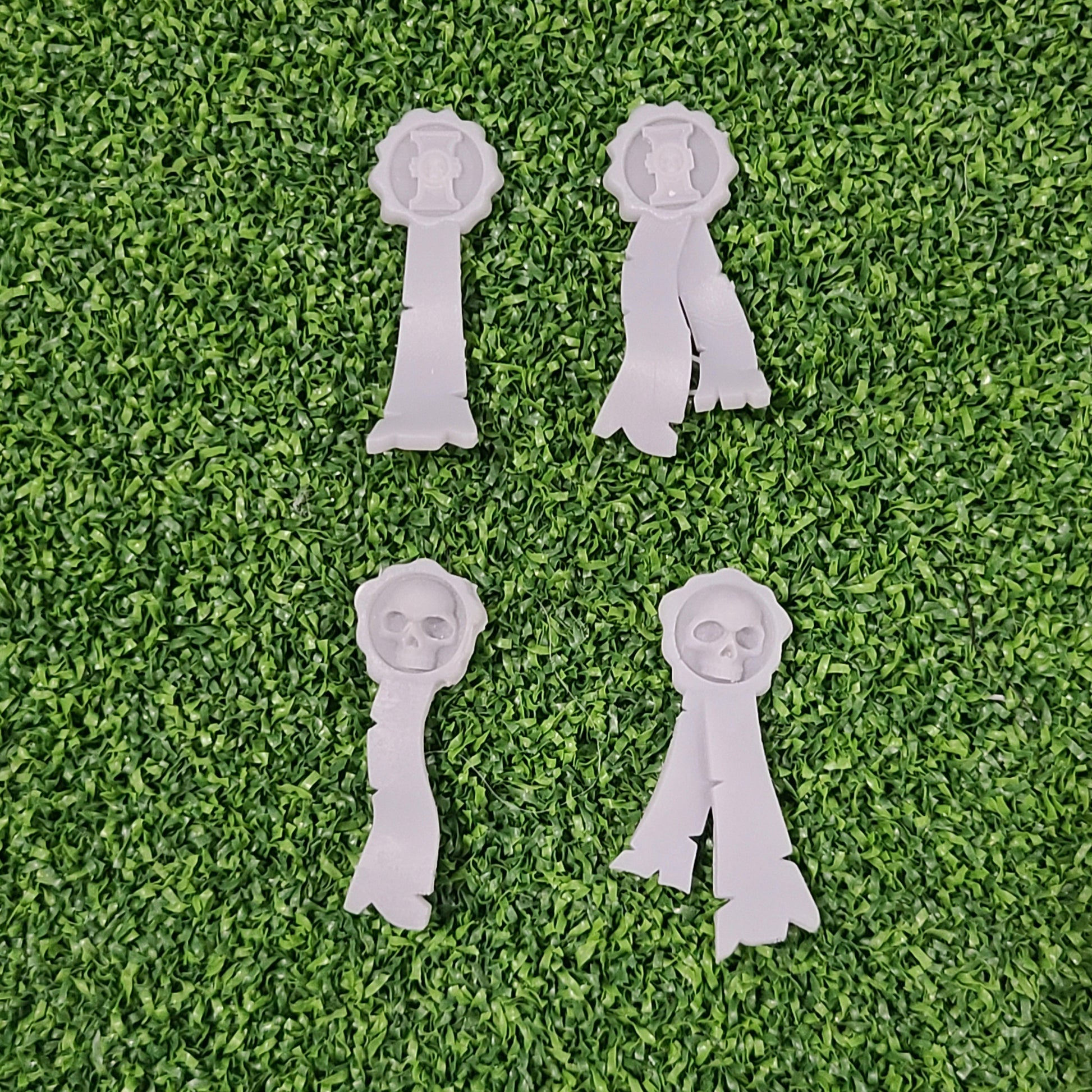 Shadow Inquisitors Warrior Order Purity Seals and Prayer Parchments resin accessory set for McFarlane Toys 7-inch armored action figures by Fantasy World Games.