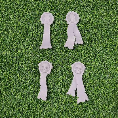 Shadow Inquisitors Warrior Order Purity Seals and Prayer Parchments resin accessory set for McFarlane Toys 7-inch armored action figures by Fantasy World Games.