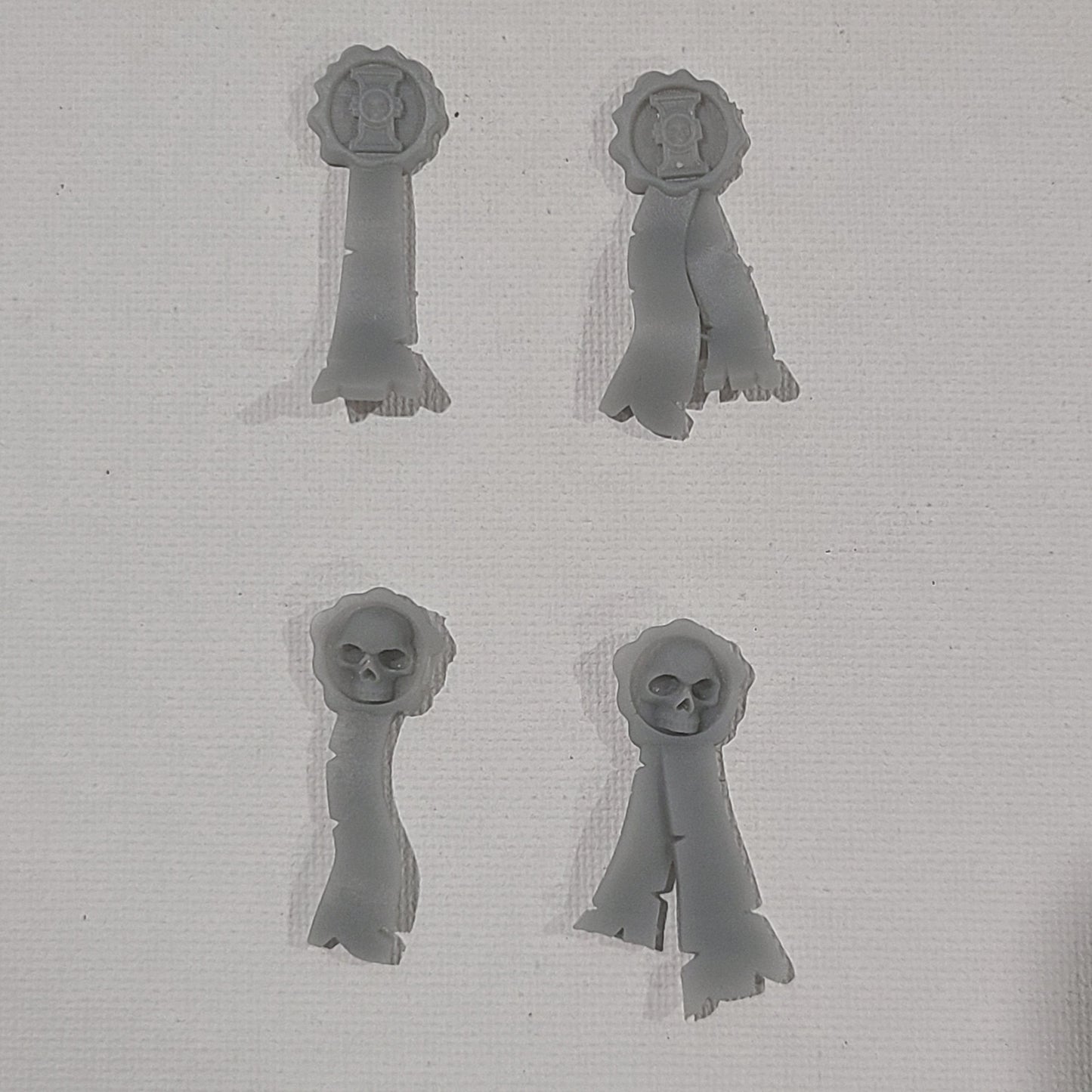 Shadow Inquisitors Warrior Order Purity Seals and Prayer Parchments resin accessory set for McFarlane Toys 7-inch armored action figures by Fantasy World Games.