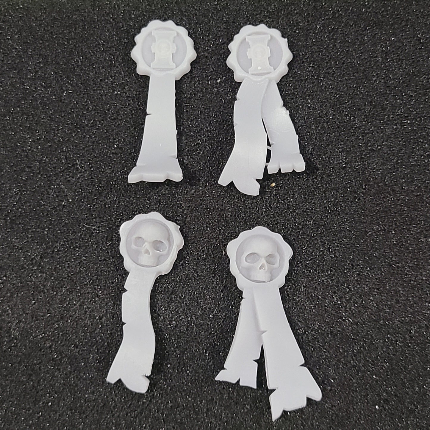 Shadow Inquisitors Warrior Order Purity Seals and Prayer Parchments resin accessory set for McFarlane Toys 7-inch armored action figures by Fantasy World Games.