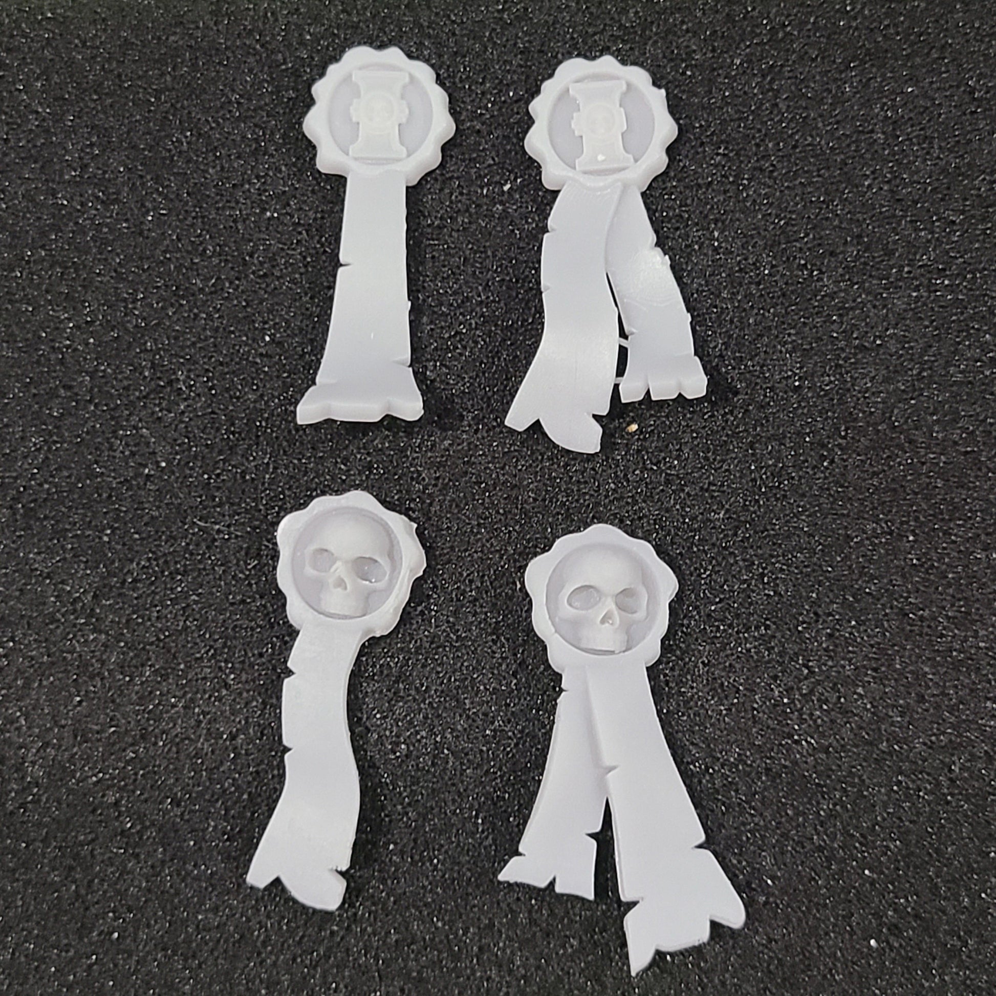 Shadow Inquisitors Warrior Order Purity Seals and Prayer Parchments resin accessory set for McFarlane Toys 7-inch armored action figures by Fantasy World Games.