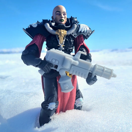 Sisters of Valor Warrior Order Artisan Pattern Flamer with Skull Emblem custom resin weapon compatible with McFarlane Toys 1:12 scale action figures
