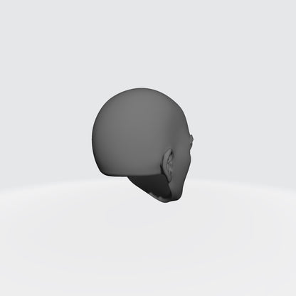 Sisters of Valor Warrior Order bald head with fleur-de-lis on left cheek compatible with McFarlane Toys 7-inch armored action figures