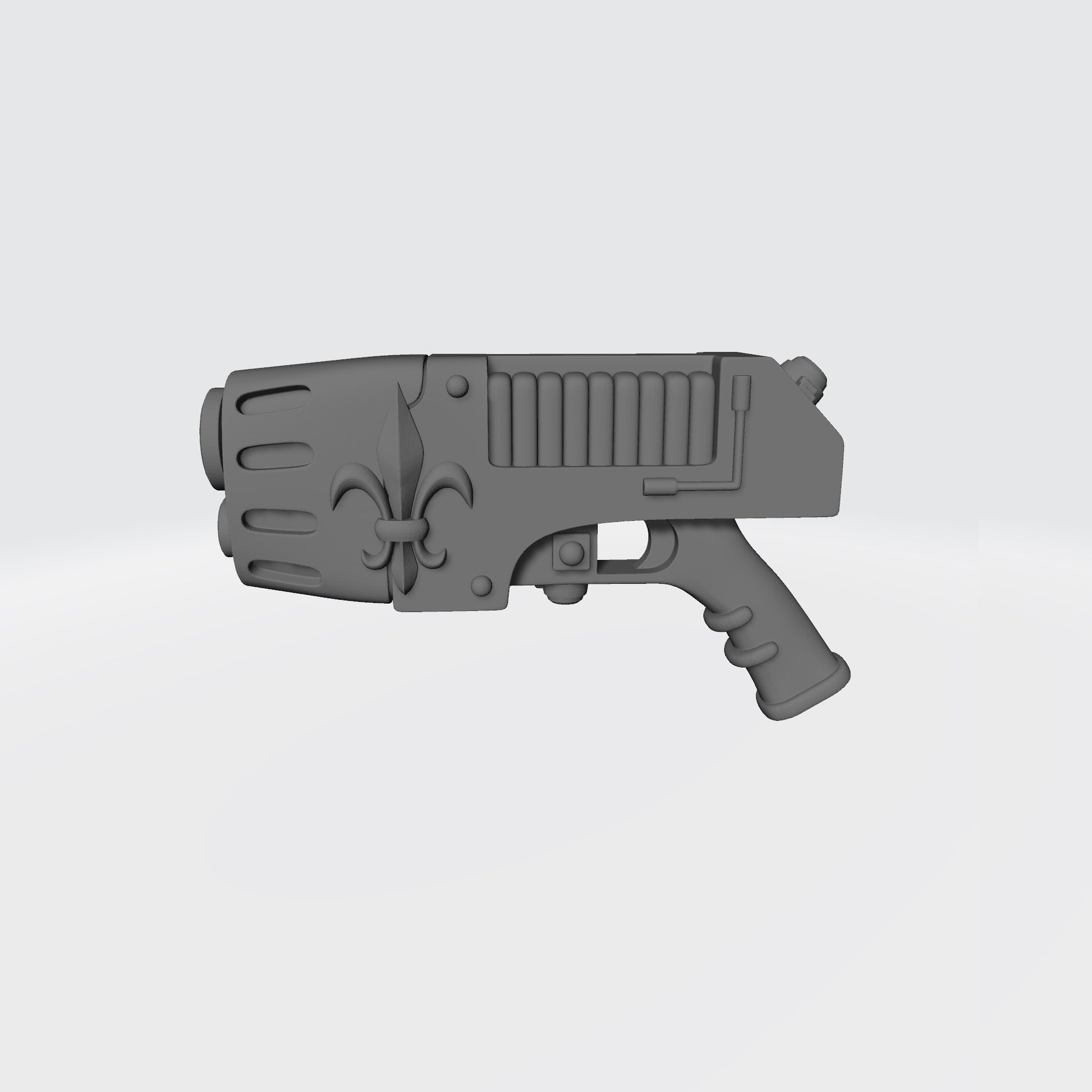 Sisters of Valor Warrior Order Energy Pistol with Fleur Emblem custom resin weapon compatible with McFarlane Toys 1:12 scale figures