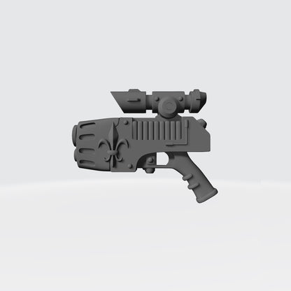 Sisters of Valor Warrior Order Energy Pistol with Scope custom resin weapon compatible with McFarlane Toys 1:12 scale action figures