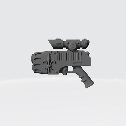 Sisters of Valor Warrior Order Energy Pistol with Scope custom resin weapon compatible with McFarlane Toys 1:12 scale action figures