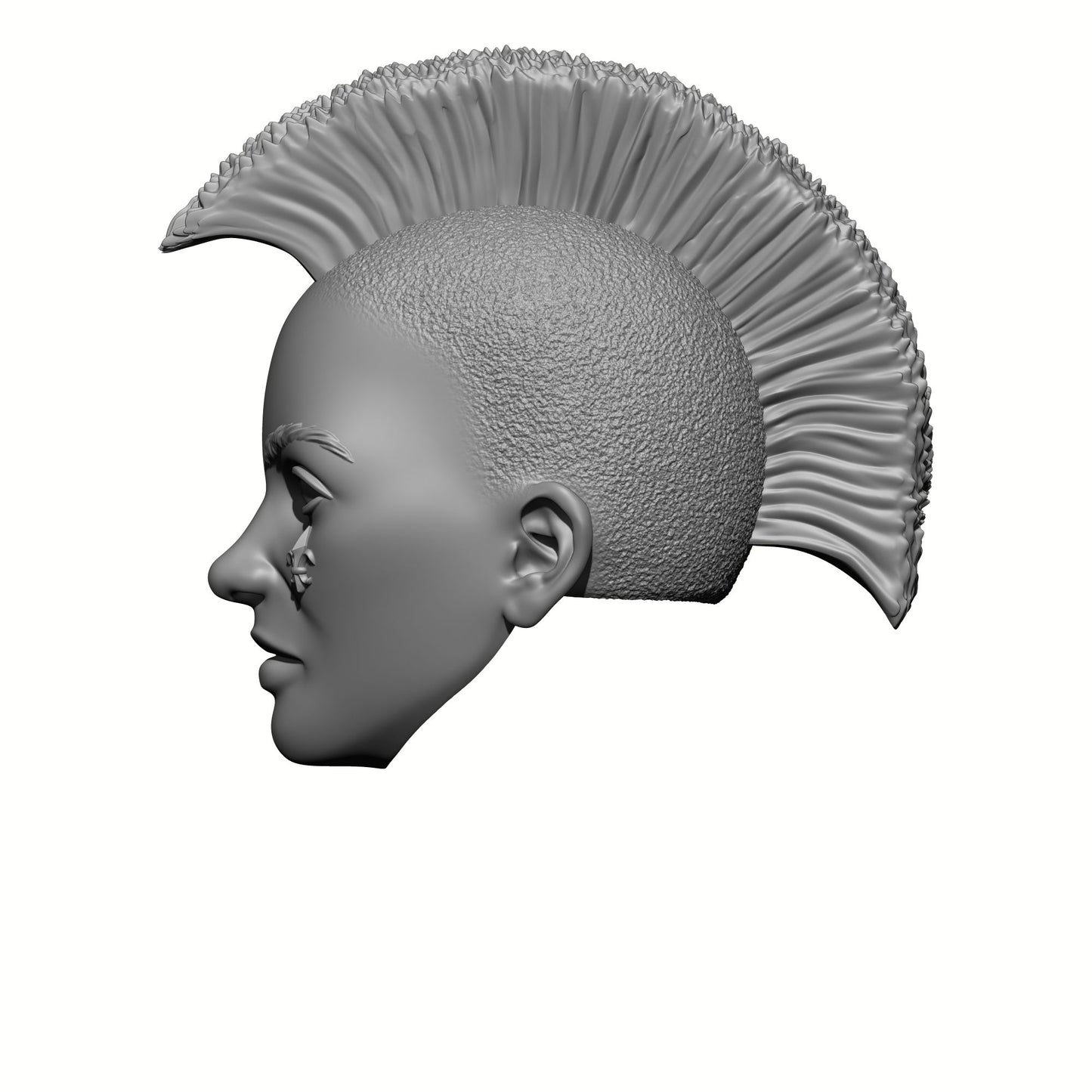 Sisters of Valor Warrior Order veteran head with mohawk, cheek emblem, and battle scarring compatible with McFarlane Toys 7-inch armored action figures