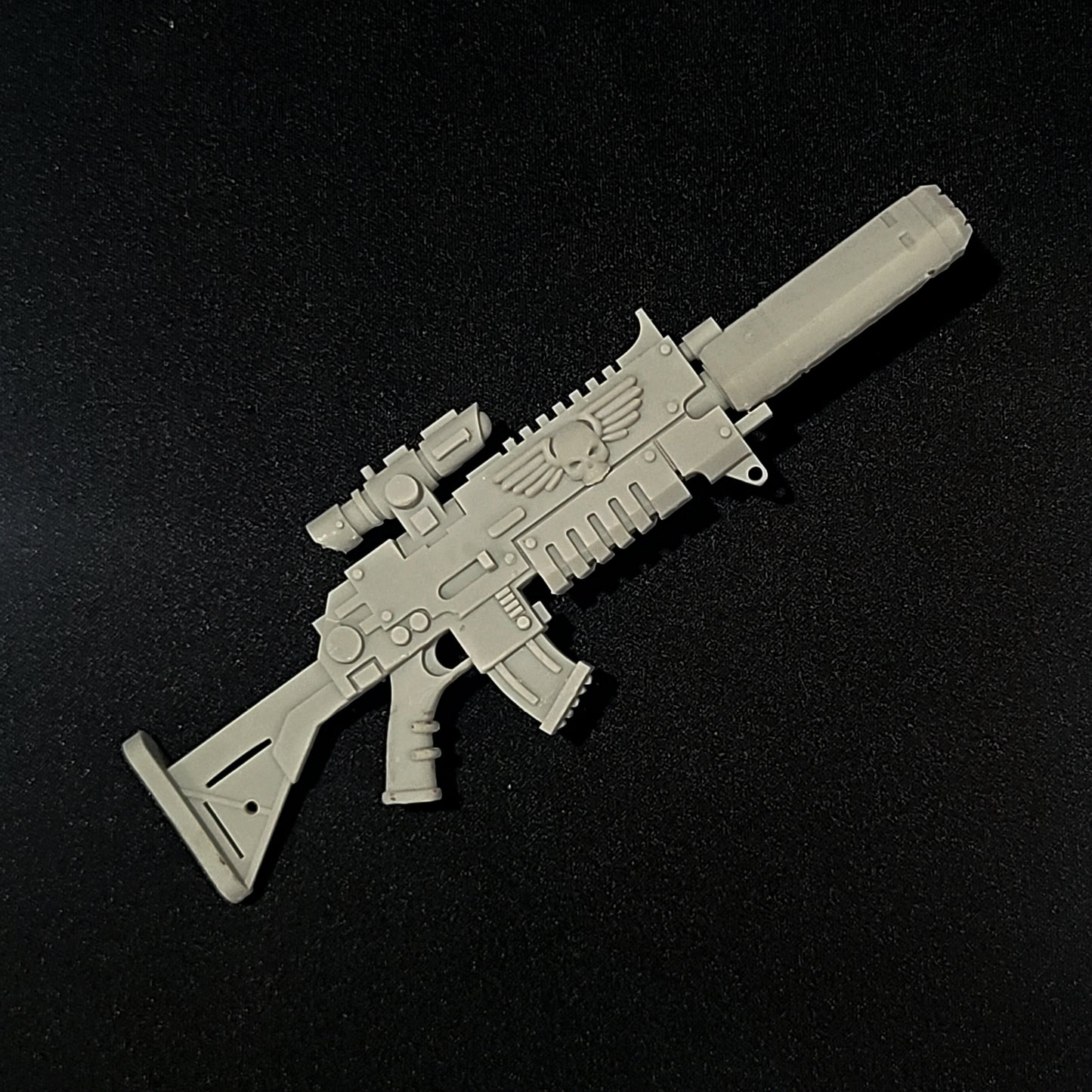 Custom resin Sniper Bolt Rifle with Scope and PEQ compatible with McFarlane Toys 7-inch armored action figures