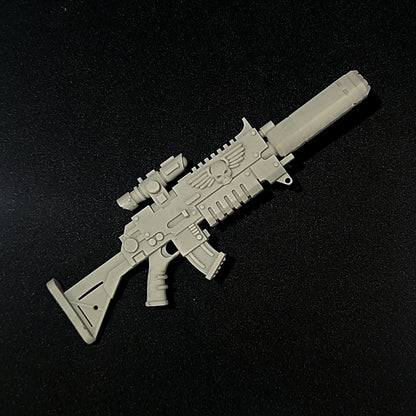 Custom resin Sniper Bolt Rifle with Scope and PEQ compatible with McFarlane Toys 7-inch armored action figures