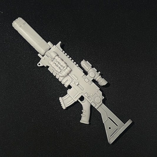 Custom resin Sniper Bolt Rifle with Scope and PEQ compatible with McFarlane Toys 7-inch armored action figures
