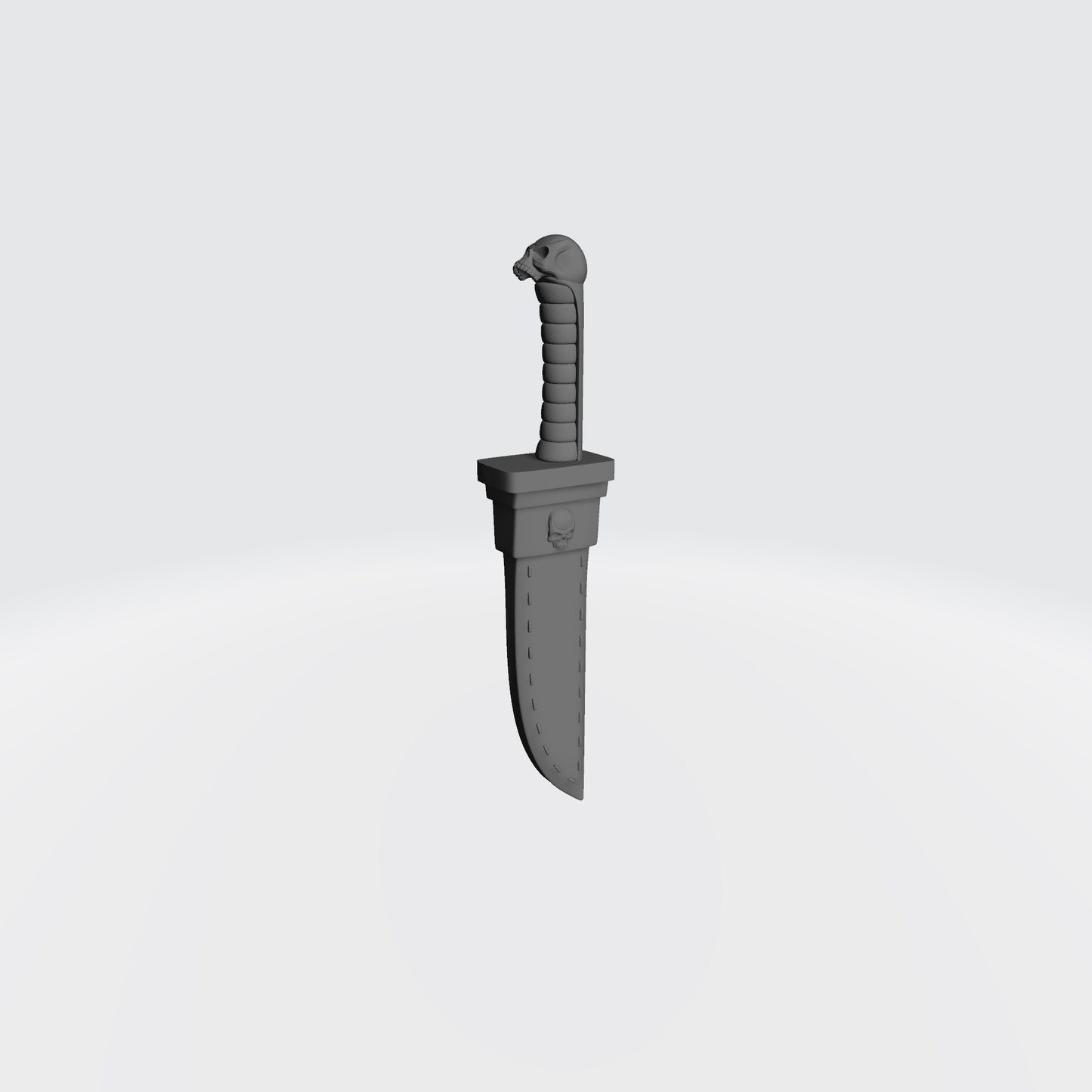 Sniper Skull Dagger in Sheath custom resin close combat weapon compatible with McFarlane Toys 7-inch armored action figures.