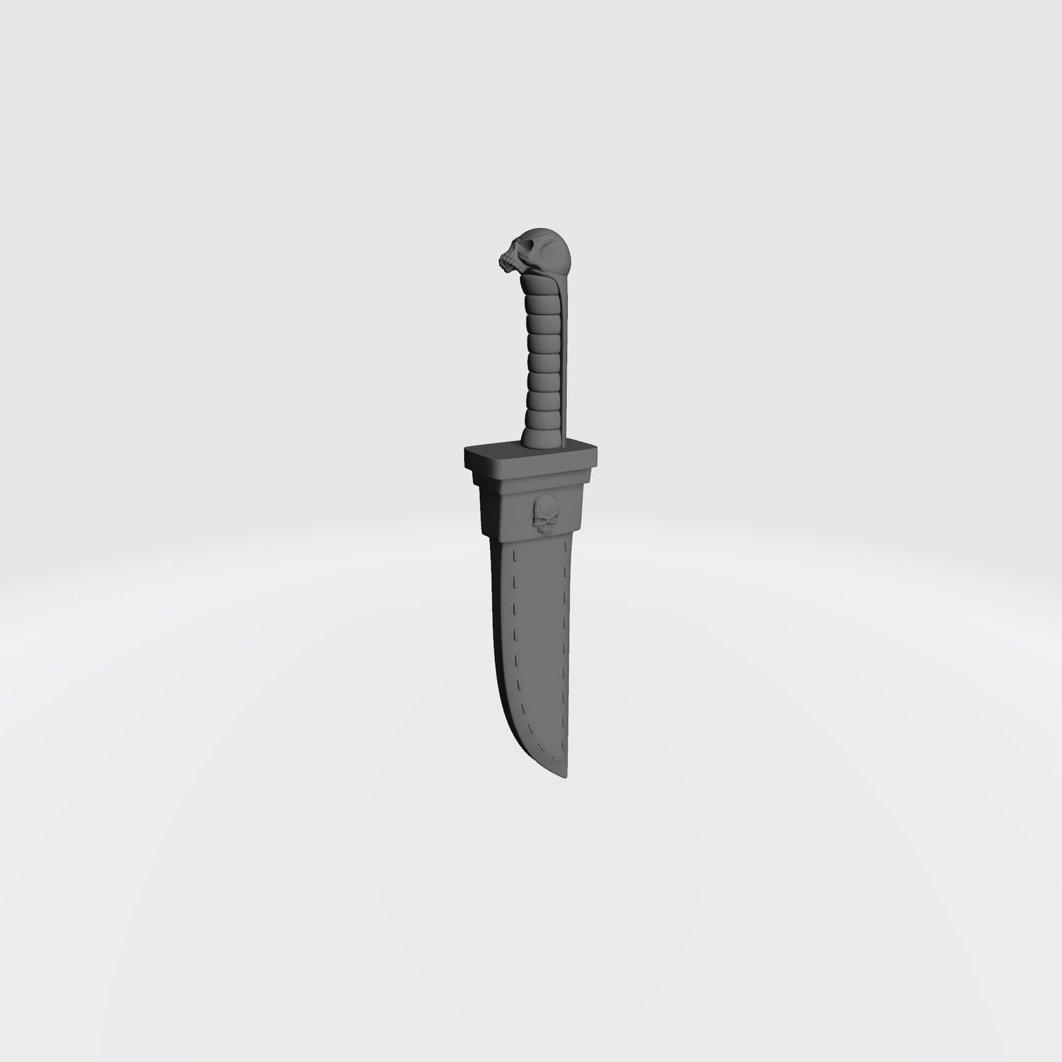 Sniper Skull Dagger in Sheath custom resin close combat weapon compatible with McFarlane Toys 7-inch armored action figures.